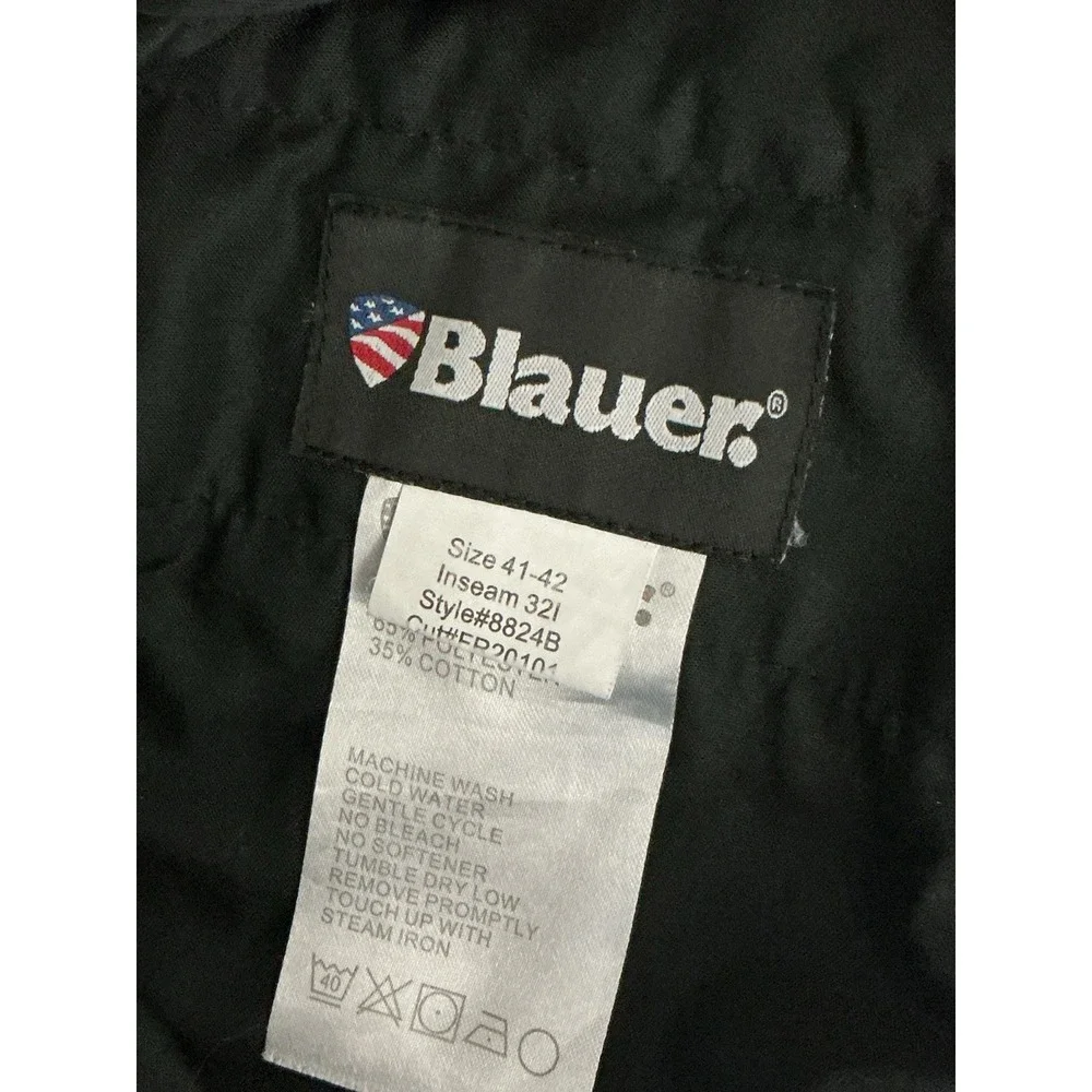 Blauer Men's Black Work Pants Size 41–42x32 Polyester Cotton Uniform